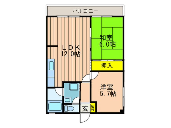 シャトー東の物件間取画像